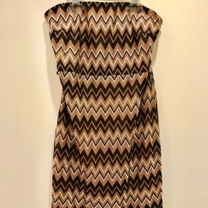 Chevron Metallic Mini Dress